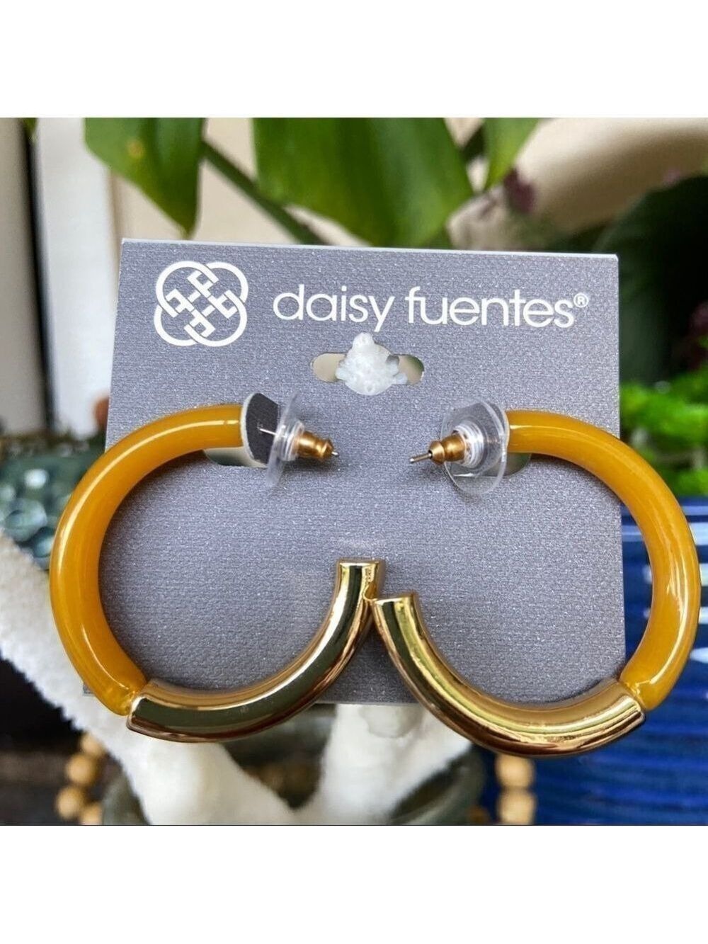 Yellow Gold Hoops Daisy Fuentes Fashion Earrings $16ea / 3 for $25